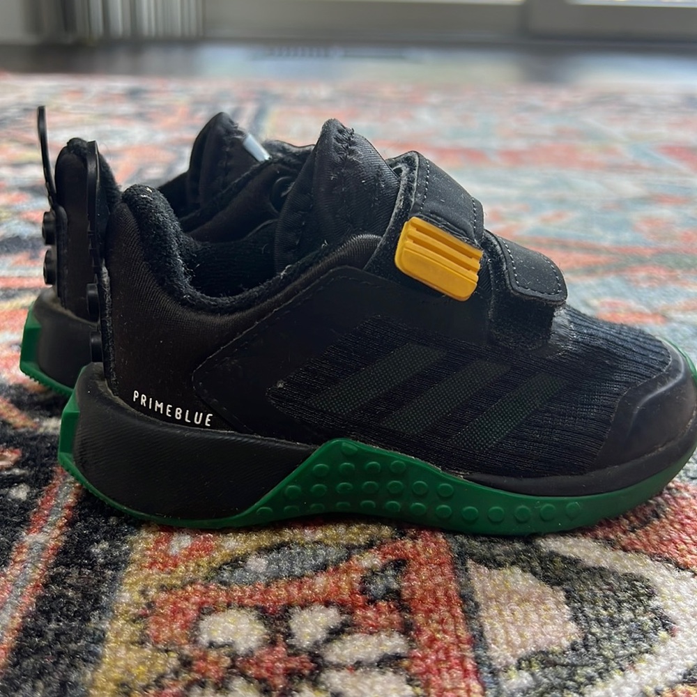 LEGO adidas, black, toddler size 6